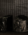 Black Obsidian Book End Set
