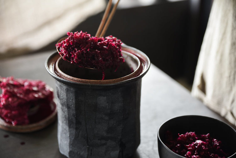 Beetroot, Fennel & Ginger Sauerkraut