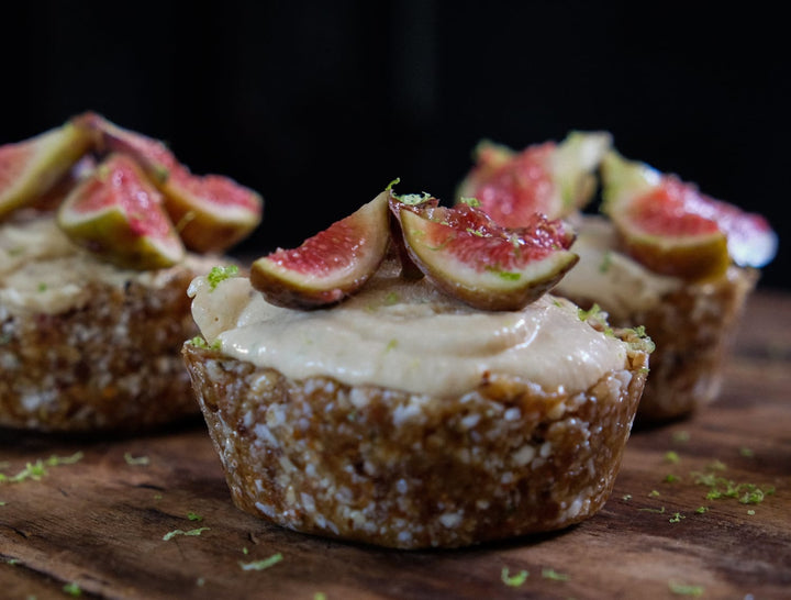 Coconut, Macadamia, Lime & Fig Tarts