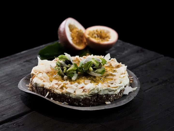 Passionfruit & Coconut Raw Cheesecake