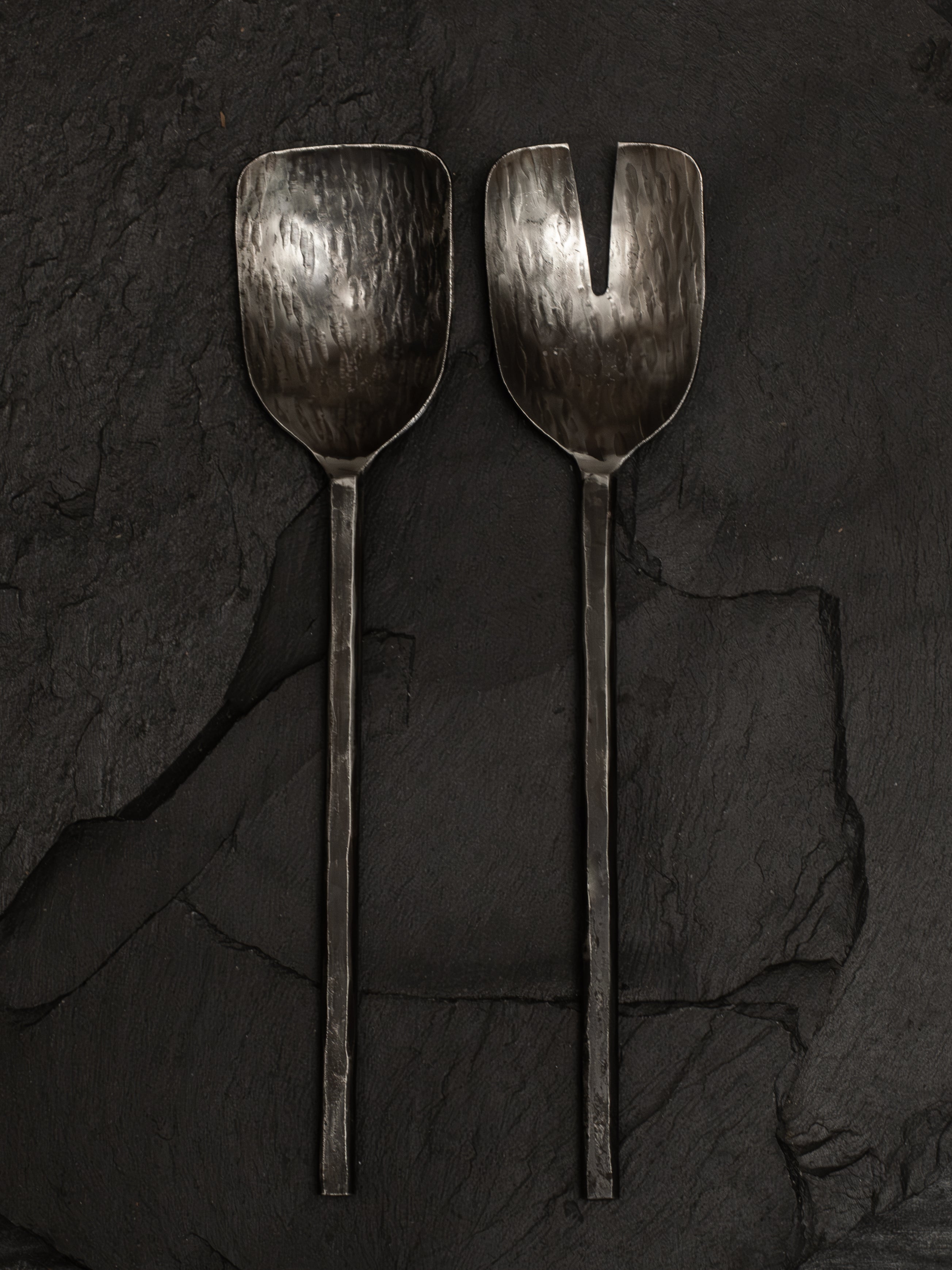 Burnished Salad Servers