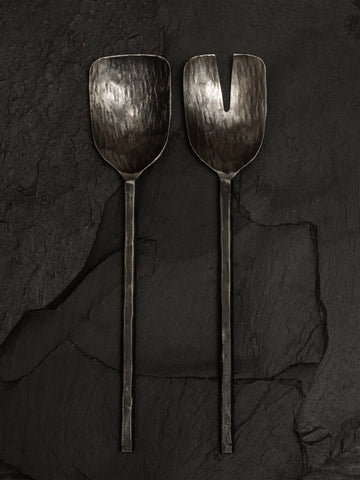 Burnished Salad Servers