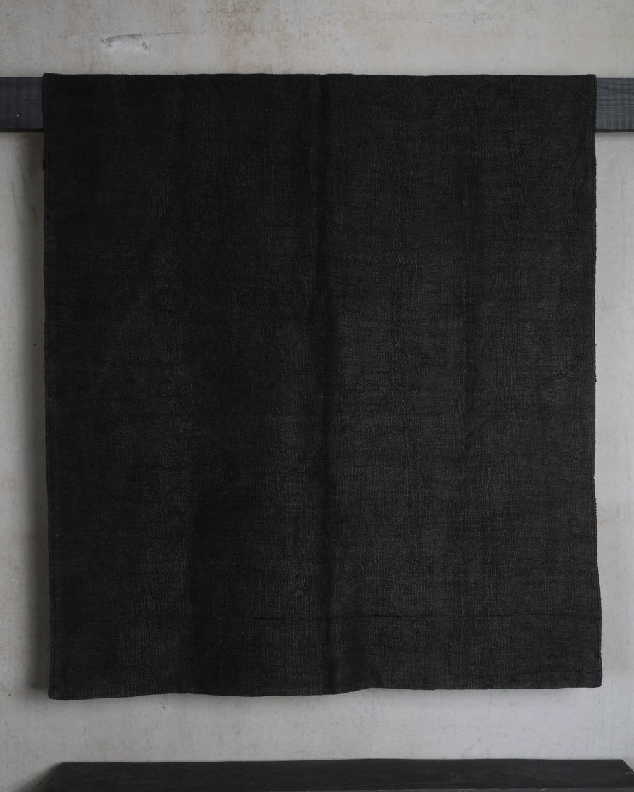Vintage Black Hemp Rug [244 x 168cm]