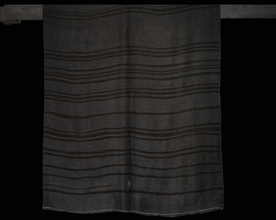 Vintage Black Stripe Hemp Rug [317cm x 185cm]