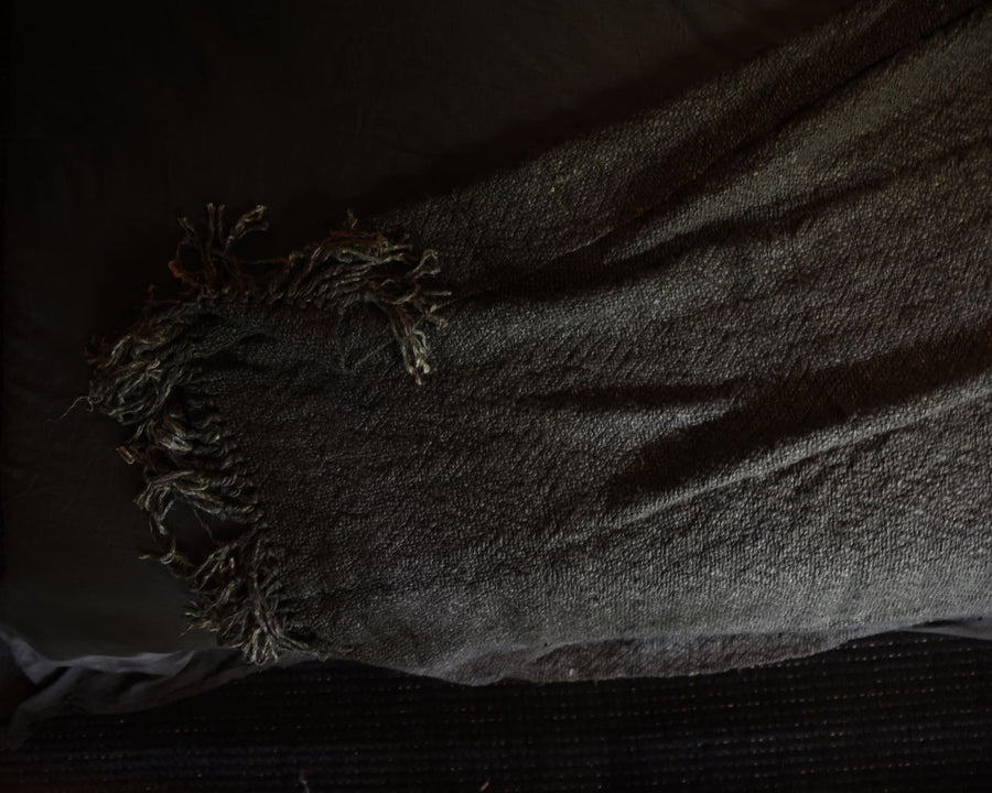 Linen Throw Charcoal 01 - Shackpalace Rituals