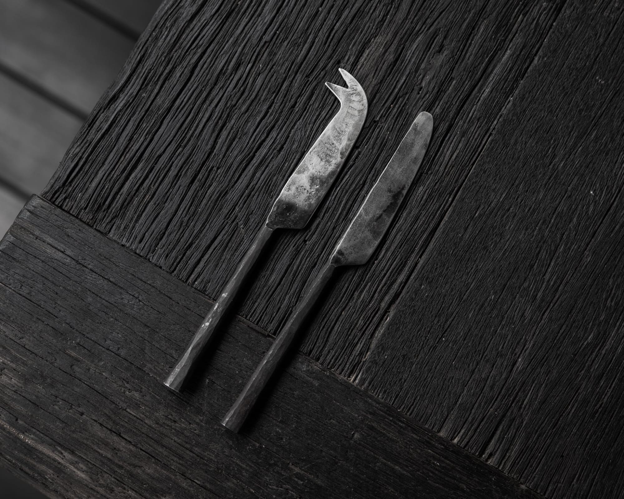 Burnished Cheese & Butter Knife Set Shack Palace