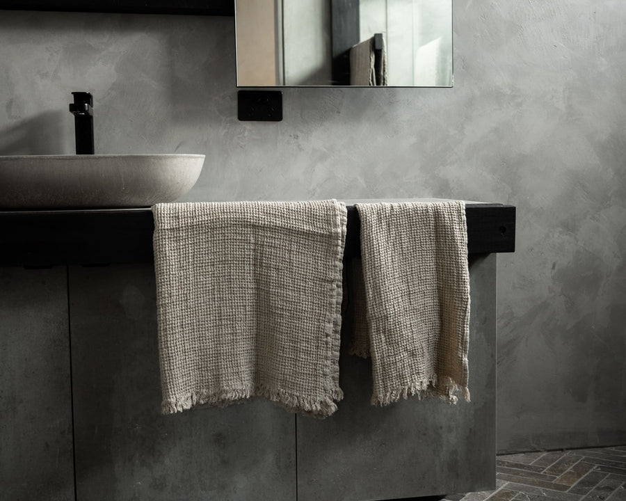 Waffle Linen Bath Towel - Shackpalace Rituals